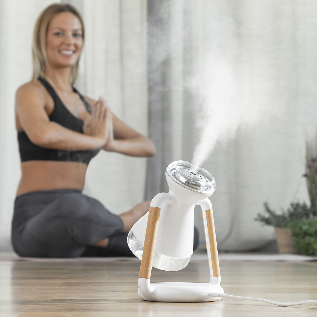 Umidificatore Diffusore per Ambienti e Caricabatterie Wireless 3 in 1 Misvolt InnovaGoods